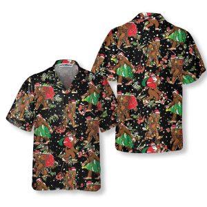 Christmas Hawaiian Shirt, Bigfoot Santa Claus With&hellip;