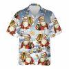 Christmas Hawaiian Shirt, Christmas Banjo Music Button Down Hawaiian Shirt, Xmas Hawaiian Shirts
