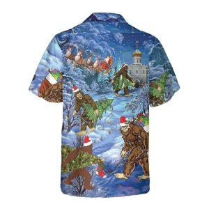 Christmas Hawaiian Shirt, Christmas Holiday Bigfoot Sasquatch&hellip;