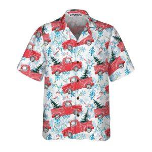 Christmas Hawaiian Shirt Christmas Red Retro Truck With Candy Cane Hawaiian Shirt Xmas Hawaiian Shirts 3 of5w35.jpg