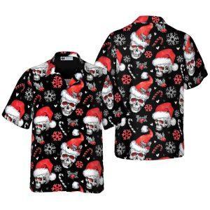 Christmas Hawaiian Shirt, Christmas Skulls With Candy&hellip;