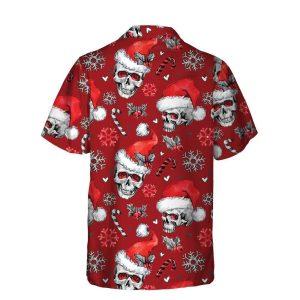 Christmas Hawaiian Shirt, Christmas Skulls With Candy&hellip;