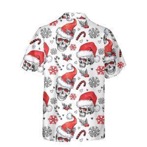 Christmas Hawaiian Shirt, Christmas Skulls With Candy&hellip;