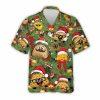 Christmas Hawaiian Shirt, Christmas Santa Claus Surfing Hawaiian Shirt, Xmas Hawaiian Shirts