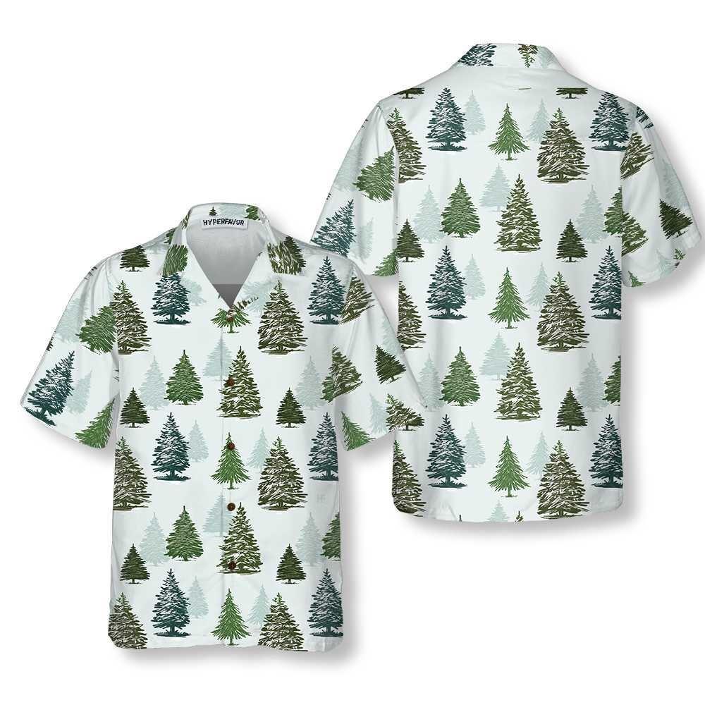 Christmas Hawaiian Shirt, Christmas Tree Pattern Shirt For Men Christmas Hawaiian Shirt, Xmas Hawaiian Shirts