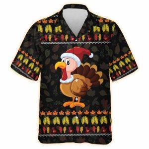 Christmas Hawaiian Shirt, Christmas Turkey Thanksgiving Aloha&hellip;