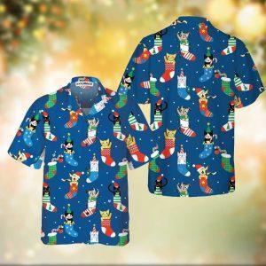 Christmas Hawaiian Shirt Cute Cats In Christmas Socks Hawaiian Shirt Xmas Hawaiian Shirts 5 rg35xj.jpg