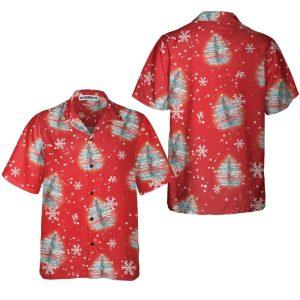 Christmas Hawaiian Shirt, Dragonfly Shaped Christmas Tree&hellip;