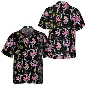 Christmas Hawaiian Shirt, Funny Christmas Flamingo Hawaiian&hellip;