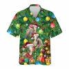 Christmas Hawaiian Shirt, Hippie Santa Mushroom Hawaiian Shirt, Xmas Hawaiian Shirts