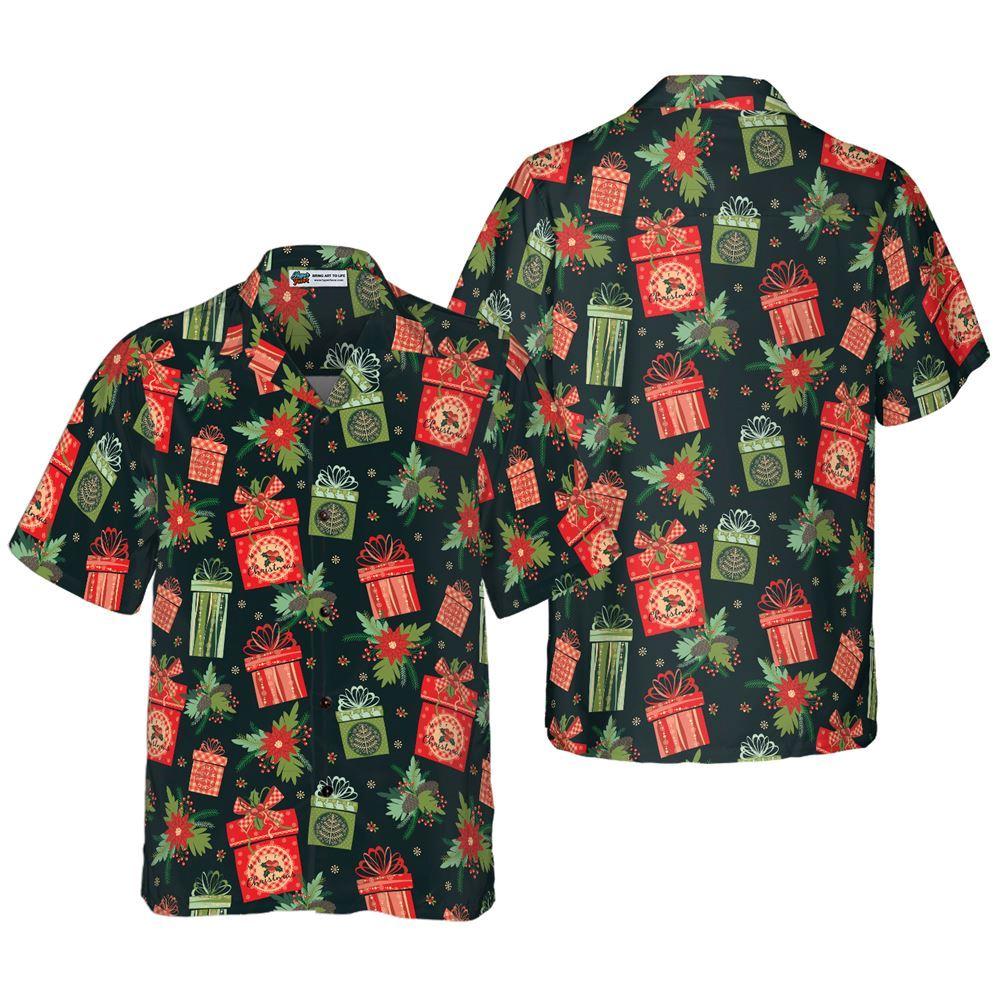 Christmas Hawaiian Shirt, Hyperfavor Christmas Hawaiian Shirts, Xmas Hawaiian Shirts