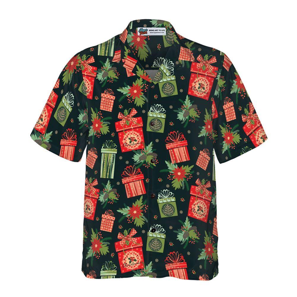 Christmas Hawaiian Shirt, Hyperfavor Christmas Hawaiian Shirts, Xmas Hawaiian Shirts
