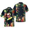 Christmas Hawaiian Shirt, Hyperfavor Christmas Snowman Surfing Hawaiian Shirt, Xmas Hawaiian Shirts