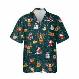 Christmas Hawaiian Shirt, Lovely Reindeer Christmas Icon&hellip;