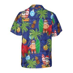 Christmas Hawaiian Shirt, Merry Christmas Santa Claus Funny Christmas Hawaiian Shirt, Xmas Hawaiian Shirts