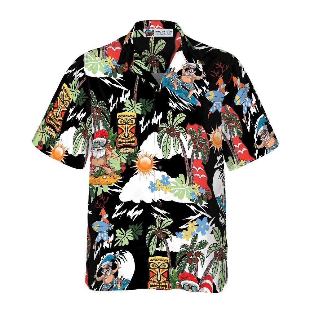 Christmas Hawaiian Shirt, Merry Christmas Santa Claus Hawaii Shirt, Xmas Hawaiian Shirts
