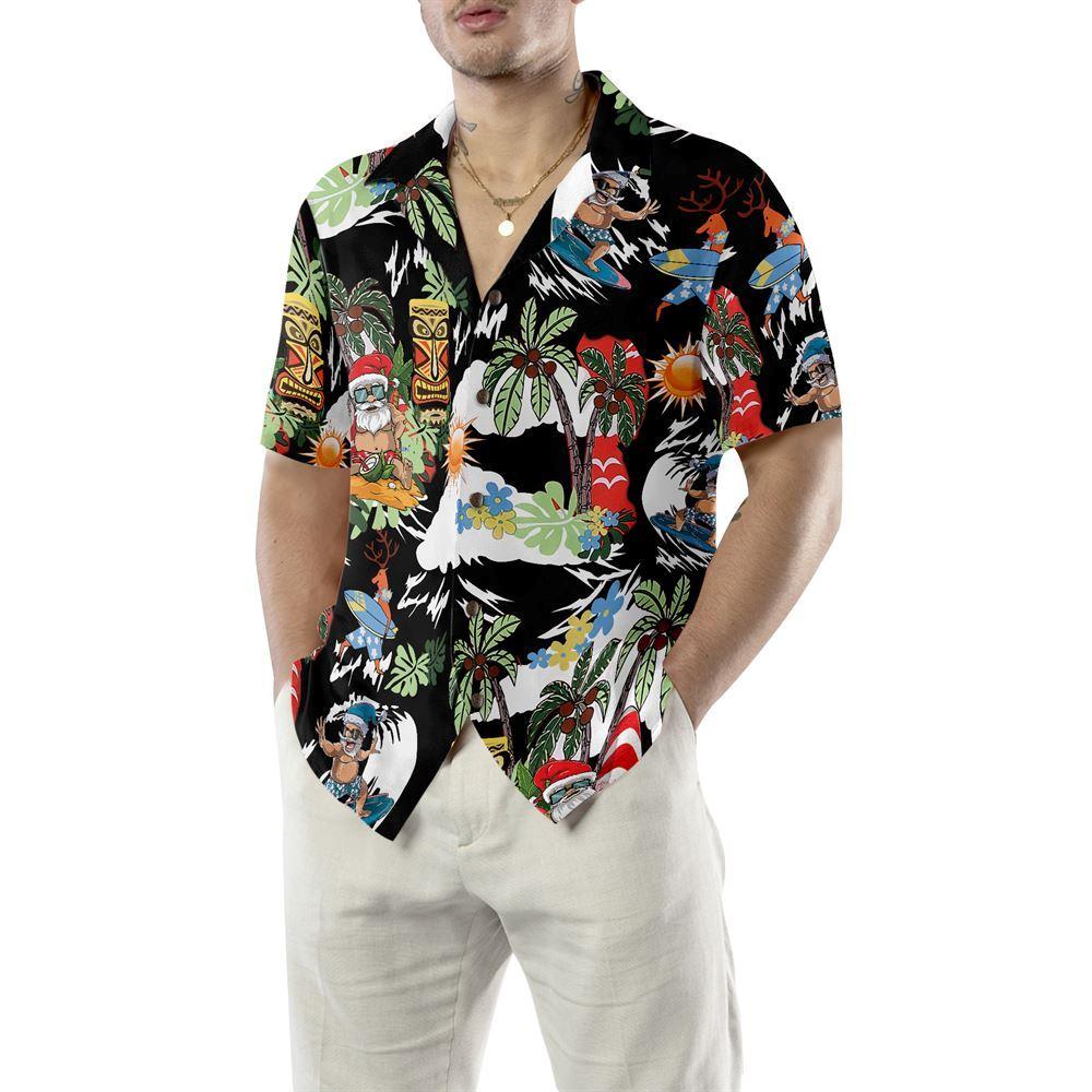 Christmas Hawaiian Shirt, Merry Christmas Santa Claus Hawaii Shirt, Xmas Hawaiian Shirts