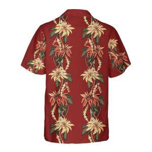 Christmas Hawaiian Shirt, Poinsettia Christmas Hawaii Shirt, Xmas Hawaiian Shirts