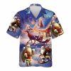 Christmas Hawaiian Shirt, Santa Enjoys Summer Button Down Hawaiian Shirt, Xmas Hawaiian Shirts
