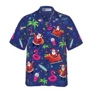 Christmas Hawaiian Shirt Santa Flamingo Tropical Pattern Hawaiian Shirt Xmas Hawaiian Shirts 3 lioeqm.jpg
