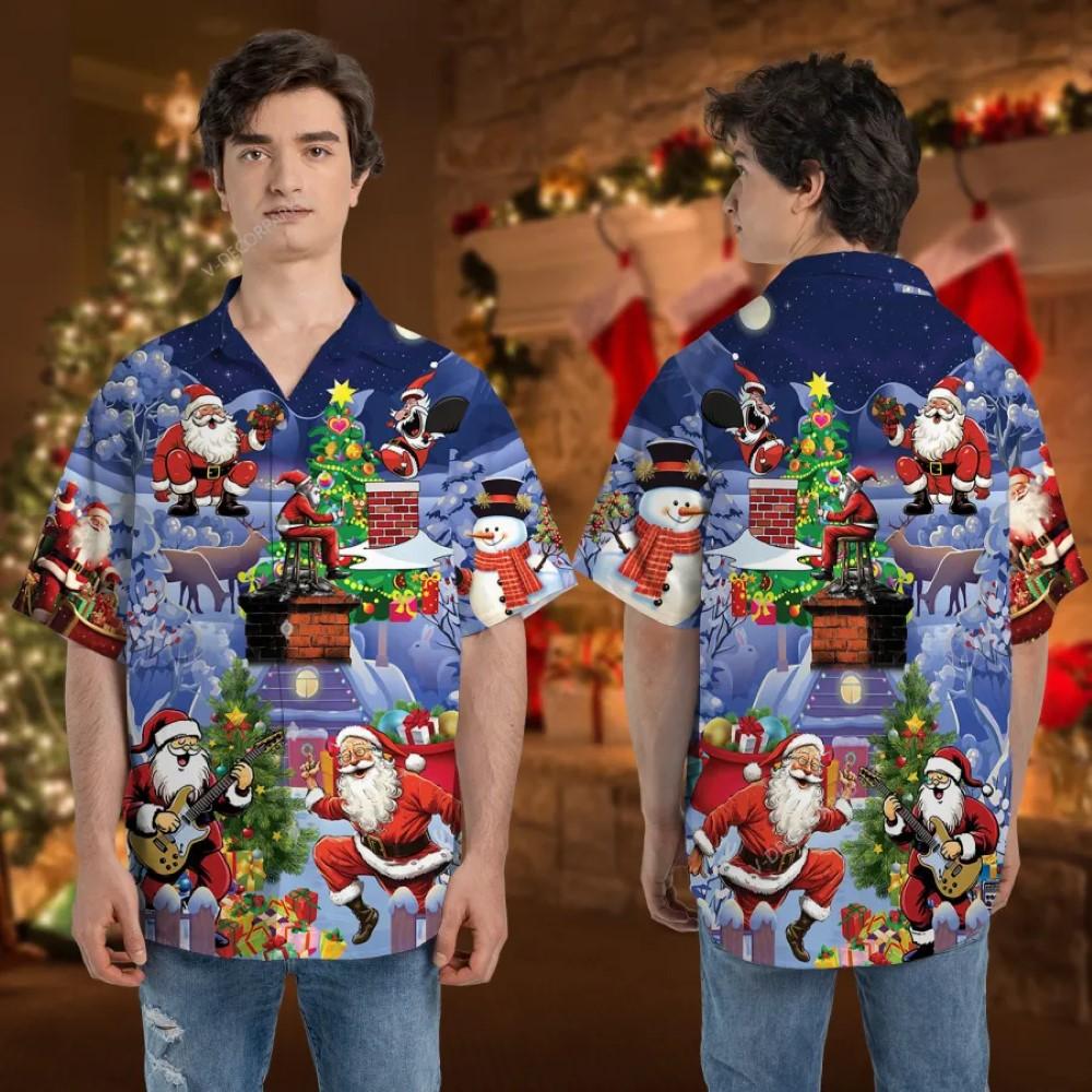 Christmas Hawaiian Shirt, Santa Gift Unisex Hawaiian Shirt, Xmas Hawaiian Shirts
