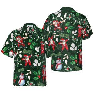 Christmas Hawaiian Shirt, Santa Playing Golf Pattern Hawaiian Shirt, Xmas Hawaiian Shirts