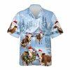 Christmas Hawaiian Shirt, Simmental Cattle Christmas Hawaiian Shirts, Xmas Hawaiian Shirts