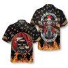Christmas Hawaiian Shirt, Skeleton Riding Motorcycle Christmas Hawaiian Shirt, Xmas Hawaiian Shirts