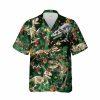 Christmas Hawaiian Shirt, Xmas Clarinet Trumpet Button Down Hawaiian Shirt, Xmas Hawaiian Shirts