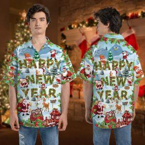 Christmas Hawaiian Shirt, Xmas Happy New Year&hellip;