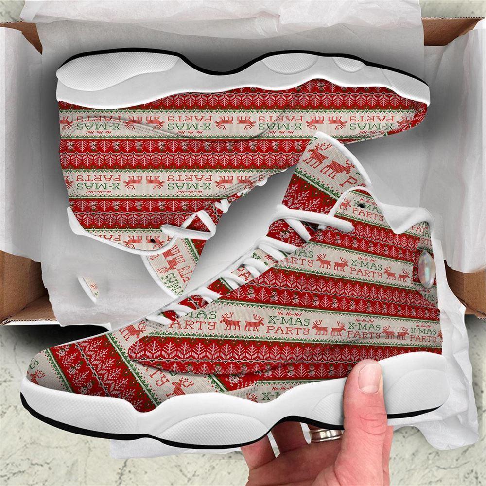 Christmas JD13 Shoes, Christmas Shoes, Festive Christmas Knitted Print Pattern Jd13 Shoes, Christmas Shoes 2023