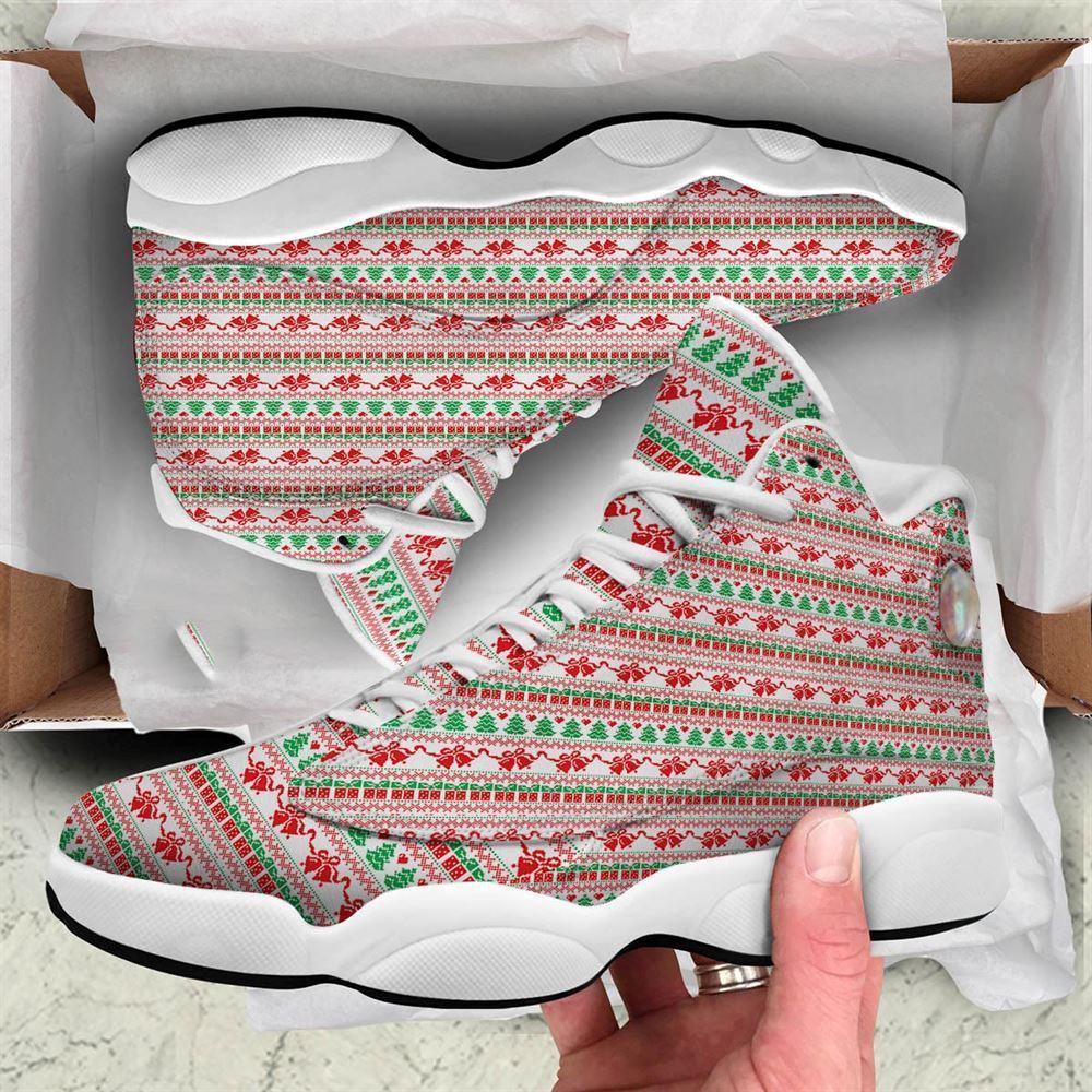 Christmas JD13 Shoes, Christmas Shoes, Party Knitted Christmas Print Pattern Jd13 Shoes, Christmas Shoes 2023