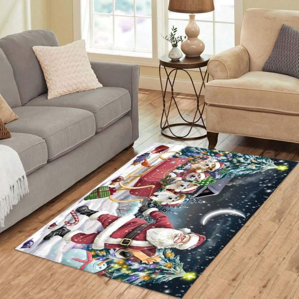 Christmas Rugs, Christmas Area Rugs, Akita Christmas Limited Edition Rug, Christmas Floor Mats