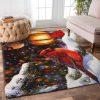 Christmas Rugs, Christmas Area Rugs, Carols Corner With Christmas Gnome Limited Edition Rug, Christmas Floor Mats