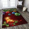 Christmas Rugs, Christmas Area Rugs, Charming Chimney Corner With Christmas Cat Limited Edition Rug, Christmas Floor Mats