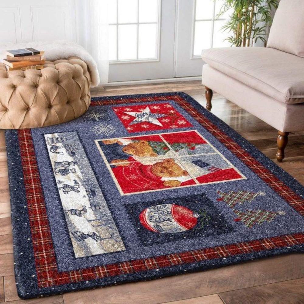 Christmas Rugs, Christmas Area Rugs, Christmas Bear Limited Edition Rug, Christmas Floor Mats