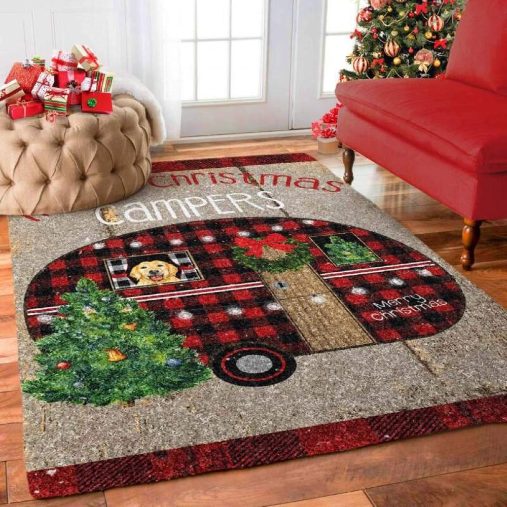 Christmas Rugs, Christmas Area Rugs, Christmas Campers Limited Edition Rug, Christmas Floor Mats