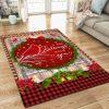 Christmas Rugs, Christmas Area Rugs, Barn Red Truck Christmas Rug , Christmas Floor Mats