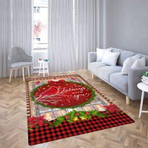 Christmas Rugs, Christmas Area Rugs, Christmas Cardinal I Am Always With You Rug , Christmas Floor Mats