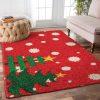 Christmas Rugs, Christmas Area Rugs, Christmas Tree Penguin Limited Edition Rug, Christmas Floor Mats