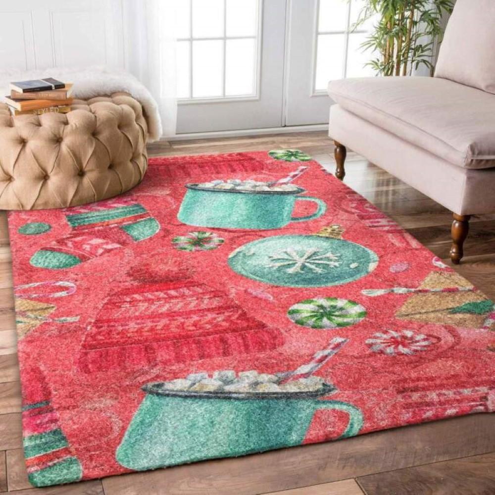 Christmas Rugs, Christmas Area Rugs, Cozy Cocoa Carols With Christmas Limited Edition Rug, Christmas Floor Mats