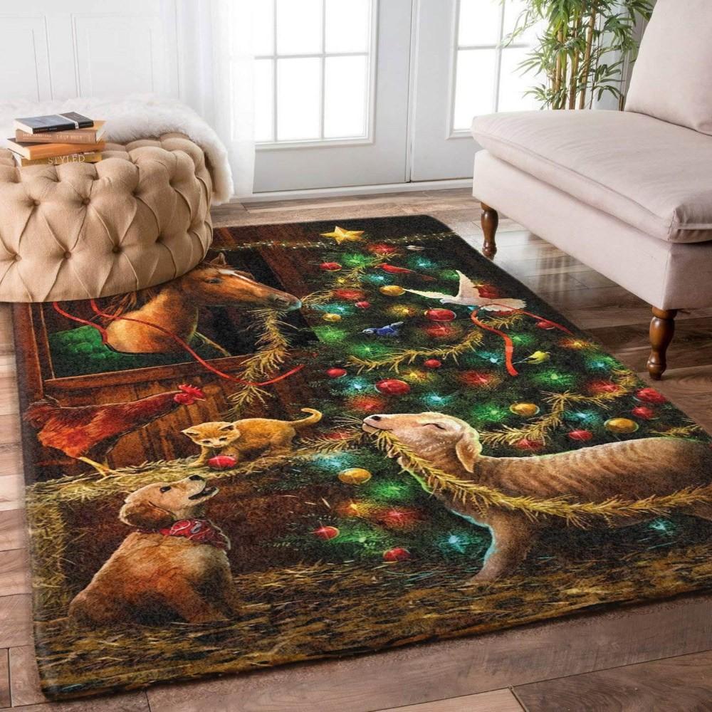Christmas Rugs, Christmas Area Rugs, Deck The Halls With Christmas Limited Edition Rug, Christmas Floor Mats