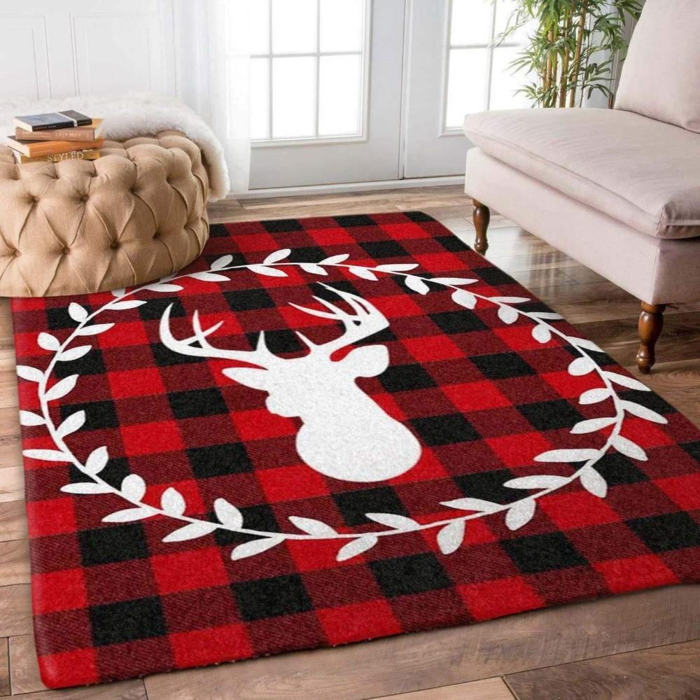Christmas Rugs, Christmas Area Rugs, Deer Limited Edition Rug For Christmas , Christmas Floor Mats