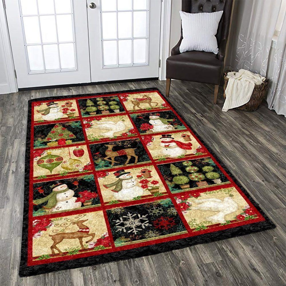 Christmas Rugs, Christmas Area Rugs, Elegant Festive Finesse With Christmas Limited Edition Rug, Christmas Floor Mats