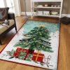 Christmas Rugs, Christmas Area Rugs, Festive Snowman Chronicles With Christmas Tree Limited Edition Rug, Christmas Floor Mats