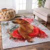 Christmas Rugs, Christmas Area Rugs, Iconic Feathered Elegance With Cardinal Christmas Limited Edition Rug, Christmas Floor Mats