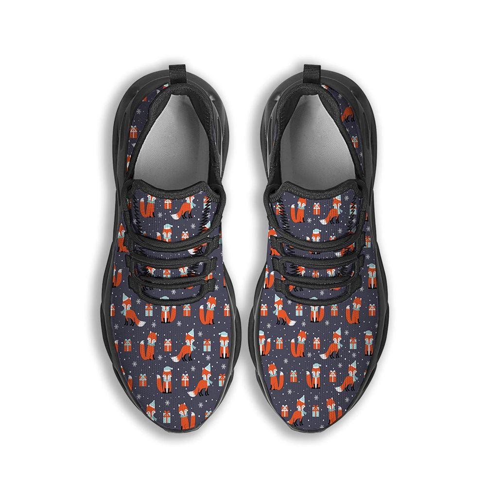 Christmas Shoes, Christmas Running Shoes, Fox Christmas Print Pattern Black Max Soul Shoes, Christmas Shoes 2023