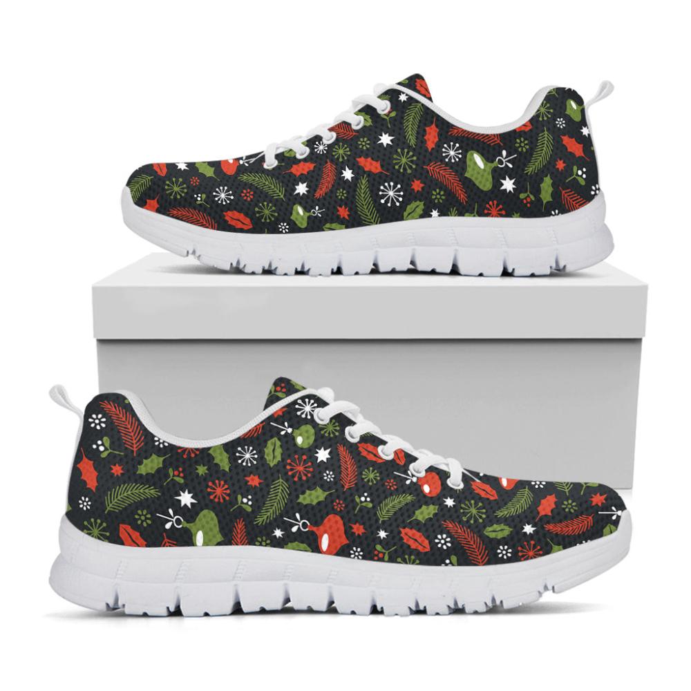 Christmas Sneaker, Christmas Decorations Pattern Print Running Shoes, Christmas Shoes, Christmas Running Shoes, Christmas Shoes 2023