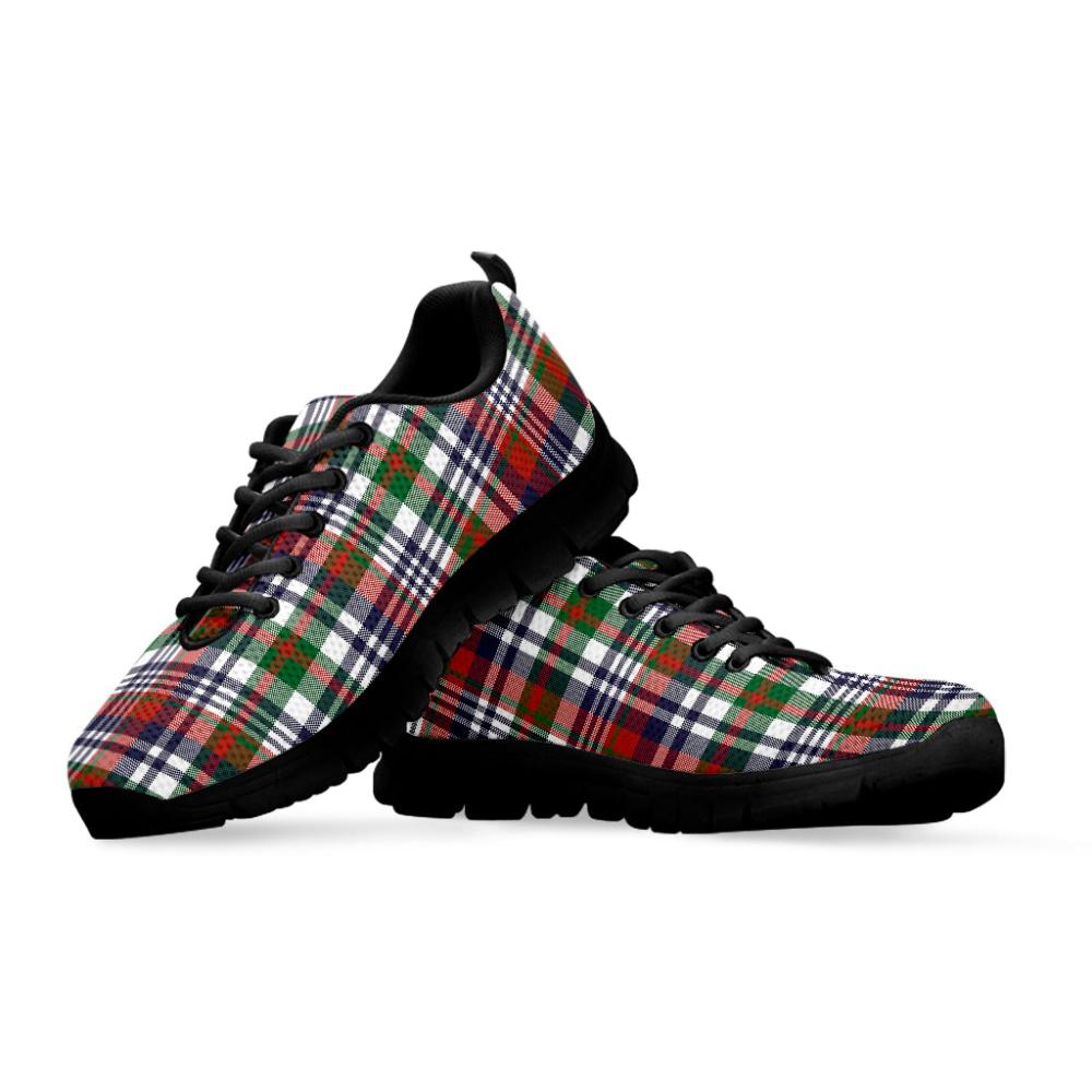 Christmas Sneaker, Christmas Madras Plaid Print Running Shoes, Christmas Shoes, Christmas Running Shoes, Christmas Shoes 2023