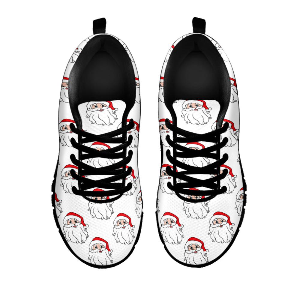 Christmas Sneaker, Christmas Santa Claus Pattern Print Running Shoes, Christmas Shoes, Christmas Running Shoes, Christmas Shoes 2023